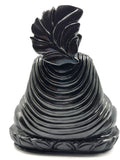 Buddha statue in Black agate gemstone hand carved - carving of serene and meditating Lord Buddha - crystal/reiki/chakra - 6 inch and 1.39 kg (3.06 lb)
