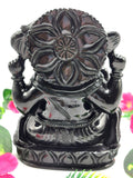 Majestic Black Agate gemstone Carving of Ganesh - Lord Ganesha Idol in Crystals/Gemstone - Reiki/Chakra/Healing/Energy - 6 in and 1.56 kg (3.43 lb)
