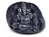 Blue Sandstone Carving of Ganesh - Lord Ganesha Idol in Crystals/Gemstone - Reiki/Chakra/Healing/Energy - 5.5 in and 0.76 kg (1.67 lb)