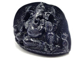 Blue Sandstone Carving of Ganesh - Lord Ganesha Idol in Crystals/Gemstone - Reiki/Chakra/Healing/Energy - 5.5 in and 0.76 kg (1.67 lb)