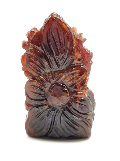 Lakshmi statue in hessonite garnet (gomed) - Goddess Laxmi carving 2 inches and 356 carats - home decor figurine - ONE STATUE ONLY