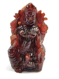 Lakshmi statue in hessonite garnet (gomed) - Goddess Laxmi carving 2 inches and 356 carats - home decor figurine - ONE STATUE ONLY