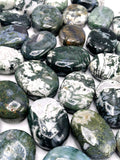 Natural Moss Agate palm stones - ONE PIECE ONLY - crystal/chakra/reiki/healing - 3 inches and 130 gms weight