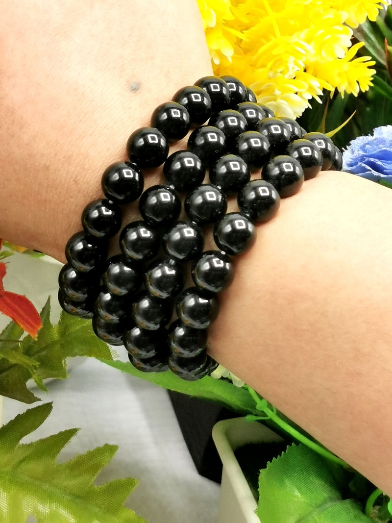 Black Onyx Bracelet 8mm Beads, Set of 4 Pieces | gemstone/crystal Jewelry | Mother's Day/Birthday/Anniversary/Valentine's Day Gift