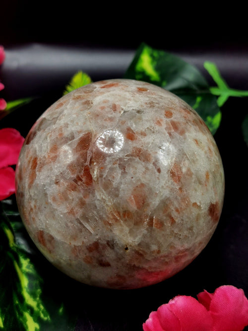 Large natural sunstone crystal sphere/ball - Energy/Reiki/Crystal Healing - 3 inches (7.5 cms) diameter and 660 gms - ONE PIECE ONLY