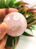 Rose Quartz crystal stone sphere/ball - Energy/Reiki/Crystal Healing - 2 inches diameter and 170 gms (0.37 lb) - ONE PIECE ONLY