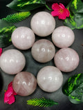 Rose Quartz crystal stone sphere/ball - Energy/Reiki/Crystal Healing - 2 inches diameter and 170 gms (0.37 lb) - ONE PIECE ONLY