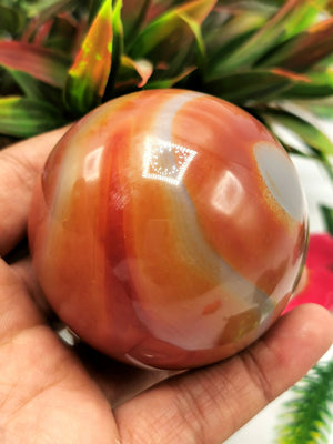 Agate Fire stone sphere/ball - Energy/Reiki/Crystal Healing - 2.5 inches (6.25 cms) diameter and 310 gms - ONE PIECE ONLY