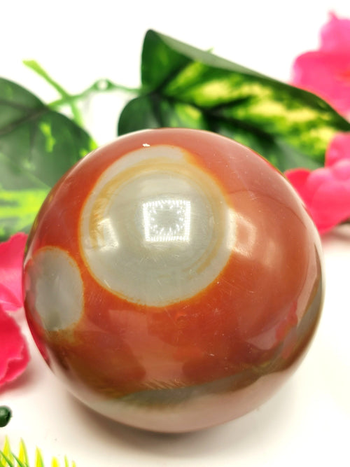 Agate Fire stone sphere/ball - Energy/Reiki/Crystal Healing - 2.5 inches (6.25 cms) diameter and 310 gms - ONE PIECE ONLY
