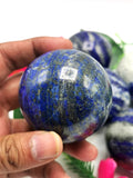 Natural Lapis Lazuli stone sphere/ball - Energy/Reiki/Crystal Healing - 2.5 in (6.25 cms) diameter and 250 gms - ONE PIECE ONLY