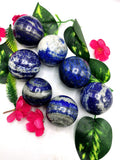 Natural Lapis Lazuli stone sphere/ball - Energy/Reiki/Crystal Healing - 2.5 in (6.25 cms) diameter and 250 gms - ONE PIECE ONLY