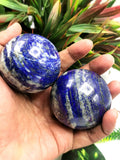 Natural Lapis Lazuli stone sphere/ball - Energy/Reiki/Crystal Healing - 2.5 in (6.25 cms) diameter and 250 gms - ONE PIECE ONLY