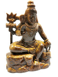 Shiva Handmade in Tiger Eye Carving - Lord Shivshankar in crystals and gemstones | Reiki/Chakra/Healing/Energy - 6.5 inches and 890 gms