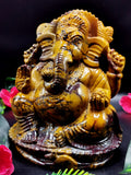 Mookaite Jasper Handmade Carving of Ganesh - Lord Ganesha Idol/Murti in Crystals and Gemstones -Reiki/Chakra/Healing -7 inches and 1.45 kg