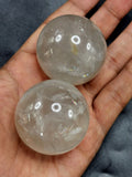 Amazing natural Clear Quartz stone sphere/ball - Energy/Reiki/Crystal Healing - 1.5 in (3.75 cms) diameter and 110 gms - ONE PIECE ONLY