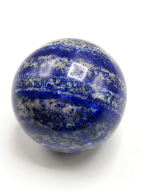 Large natural Lapis Lazuli stone sphere/ball - Energy/Reiki/Crystal Healing - 3 in (7.5 cms) diameter and 520 gms (1.14 lb) - ONE PIECE ONLY