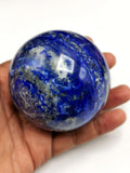 Large natural Lapis Lazuli stone sphere/ball - Energy/Reiki/Crystal Healing - 3 in (7.5 cms) diameter and 520 gms (1.14 lb) - ONE PIECE ONLY