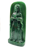 Mother Mary beautiful carving in natural Columbian Jade stone | hand carved in gemstones | crystal/reiki - 10 inches and 1.54 kgs (3.39 lb)