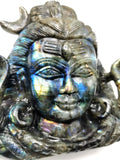 Shiva Handmade in Labradorite gemstone Carving - Lord Shivshankar in crystals and gemstones | Reiki/Chakra/Healing/Energy - 6 inch and 1.82 kgs