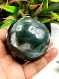 Moss Agate stone balls - Energy/Reiki/Crystal Healing - 2.5 inches (6.25 cms) diameter and 260 gms (0.57 lb)