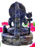 Sodalite Shiva Handmade Carving - Lord Shivshankar in crystals and gemstones | Reiki/Chakra/Healing/Energy - 6 inches and 1.15 kgs (2.53 lb)