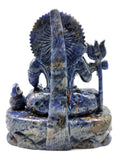 Sodalite Shiva Handmade Carving - Lord Shivshankar in crystals and gemstones | Reiki/Chakra/Healing/Energy - 6 inches and 1.15 kgs (2.53 lb)