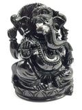 Majestic Black Agate gemstone Carving of Ganesh - Lord Ganesha Idol in Crystals/Gemstone - Reiki/Chakra/Healing/Energy - 6 in and 1.56 kg (3.43 lb)
