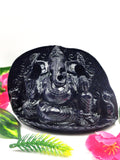 Blue Sandstone Carving of Ganesh - Lord Ganesha Idol in Crystals/Gemstone - Reiki/Chakra/Healing/Energy - 5.5 in and 0.76 kg (1.67 lb)