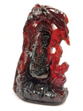 Hessonite Garnet Handmade Carving of Ganesh - Lord Ganesha Idol/Murti in Crystals and Gemstones -Reiki/Chakra/Healing - 3 in and 581 carats