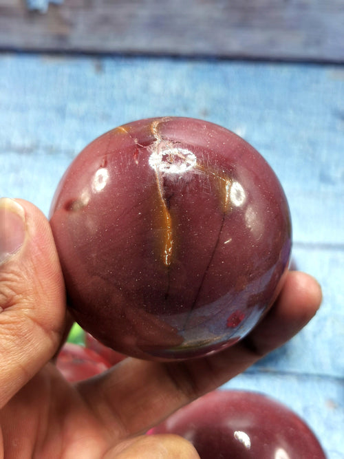 Sphere made in mookaite jasper gemstone - Energy/Reiki/Crystal Healing - 2.5 inch diameter and 310 gms (0.68 lb) - ONE PIECE ONLY