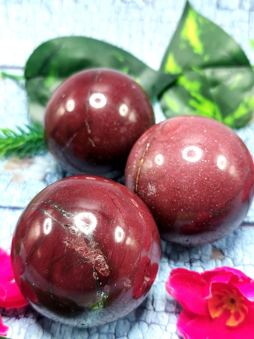 Jasper Mookaite stone sphere/ball - Energy/Reiki/Crystal Healing - 2 inch diameter and 215 gms (0.47 lb) - ONE PIECE ONLY