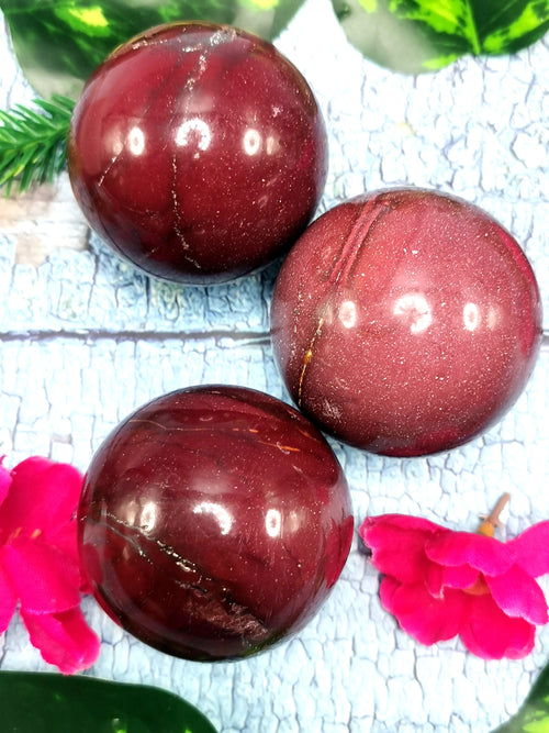 Jasper Mookaite stone sphere/ball - Energy/Reiki/Crystal Healing - 2 inch diameter and 215 gms (0.47 lb) - ONE PIECE ONLY