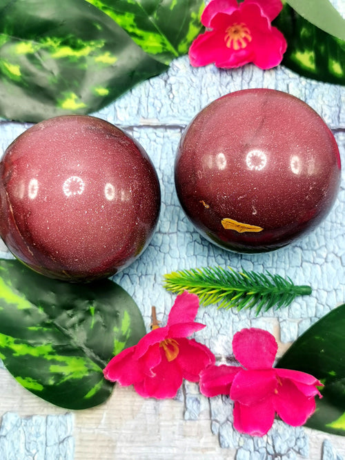 Natural Mookaite Jasper stone sphere/ball - Energy/Reiki/Crystal Healing - 3 inch diameter and 275 gms (0.61 lb) - ONE PIECE ONLY