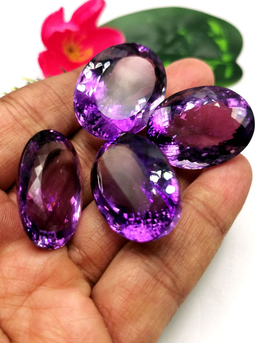 Stunning Amethyst faceted stone for pendant - crystal/gemstone jewelry | Mother's Day/birthday/engagement/wedding gift - ONE PIECE ONLY