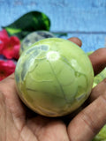Awesome Serpentine stone sphere/ball - Energy/Reiki/Crystal Healing - 2.5 inch diameter and 215 gms (0.47 lb) -ONE PIECE ONLY