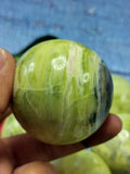 Awesome Serpentine stone sphere/ball - Energy/Reiki/Crystal Healing - 2.5 inch diameter and 215 gms (0.47 lb) -ONE PIECE ONLY