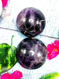 Sphere handmade in Amethyst gemstone - Energy/Reiki/Crystal Healing - 2.5 inches diameter and 325 gms (0.72 lb) - ONE PIECE ONLY