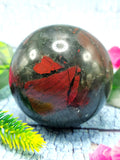 Amazing natural Bloodstone Jasper stone sphere/ball - Energy/Reiki/Crystal Healing - 2.5 inch diameter and 310 gms (0.68 lb) -ONE PIECE ONLY