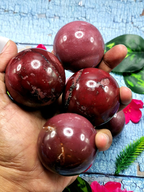 Jasper Mookaite gemstone sphere/ball - Energy/Reiki/Crystal Healing - 2 inch diameter and 170 gms (0.37 lb) - ONE PIECE ONLY