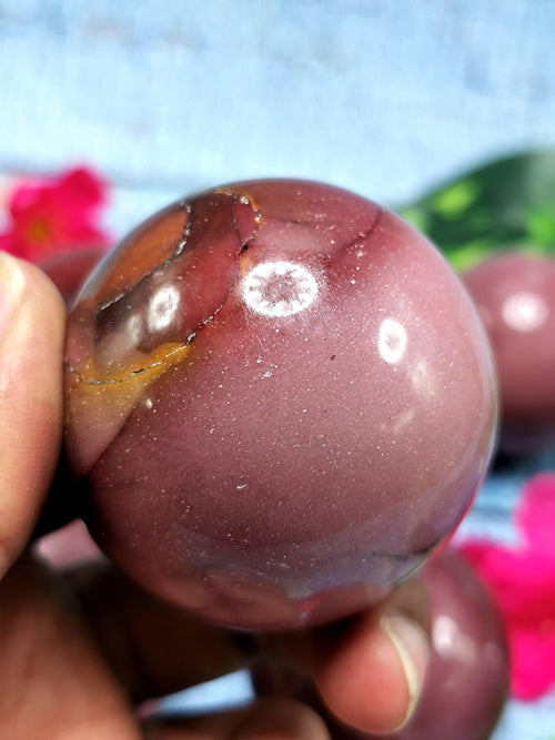 Jasper Mookaite gemstone sphere/ball - Energy/Reiki/Crystal Healing - 2 inch diameter and 170 gms (0.37 lb) - ONE PIECE ONLY
