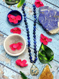 Mala in lapis lazuli and K2 jasper necklace | gemstone/crystal jewelry | Mother's Day/Birthday/Anniversary/Valentine's Day gift