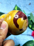 Yellow Mookaite Jasper stone sphere/ball - Energy/Reiki/Crystal Healing - 2 inches diameter and 180 gms (0.40 lb) - ONE PIECE ONLY