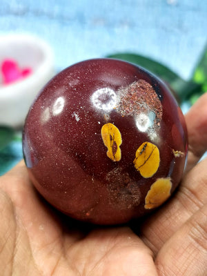 Jasper Mookaite stone sphere/ball - Energy/Reiki/Crystal Healing - 2 inch diameter and 215 gms (0.47 lb) - ONE PIECE ONLY