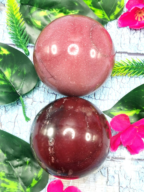 Gemstone Mookaite Jasper stone sphere/ball - Energy/Reiki/Crystal Healing - 3 inch diameter and 435 gms (0.96 lb) - ONE PIECE ONLY