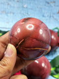 Amazing natural gemstone Mookaite Jasper stone sphere/ball - Energy/Reiki/Crystal Healing - 2.5 inch diameter and 245 gms (0.54 lb) - ONE PIECE ONLY