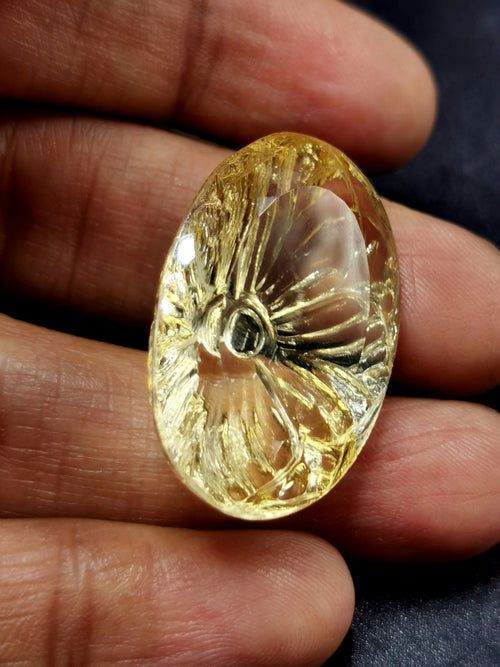 Stunning Citrine Flower design faceted stone for pendant - crystal/gemstone jewelry | Mother's Day/birthday/engagement/wedding gift