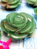 Green Aventurine hand made rose carvings - crystal/gemstone/reiki/chakra/healing - ONE PIECE ONLY - 2.5 inch and 145 gms (0.32 lb)