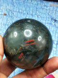 Amazing natural Bloodstone Jasper stone sphere/ball - Energy/Reiki/Crystal Healing - 2.5 inch diameter and 310 gms (0.68 lb) -ONE PIECE ONLY
