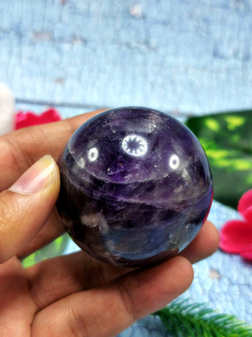 Amethyst sphere - 2 inches diameter and 175 gms (0.38 lb) - ONE PIECE ONLY