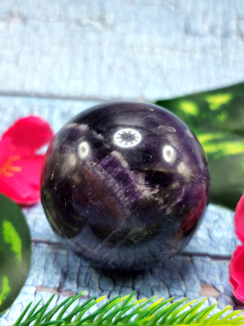 Amethyst sphere - 2 inches diameter and 175 gms (0.38 lb) - ONE PIECE ONLY